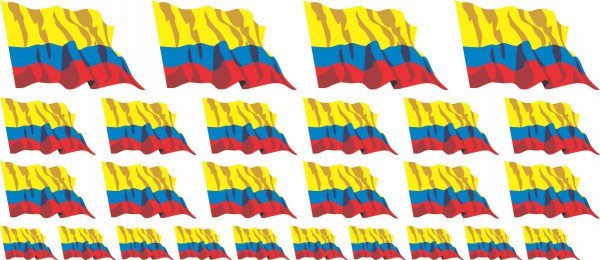 Mini Fahnen / Flaggen Kolumbien