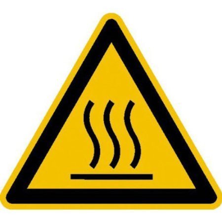 Warnung vor heißer Oberfläche Warnschild, Büro Sicherheit 20cm 5