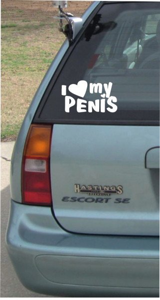 I Love my Penis - 190x111 mm - Aufkleber - Autoaufkleber