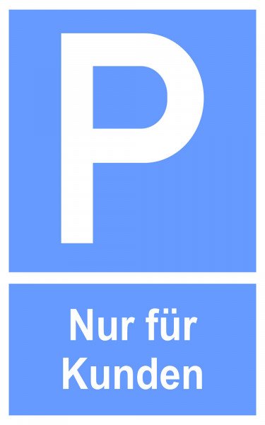 Parkplatzschild - Nur für Kunden - 40x25 cm