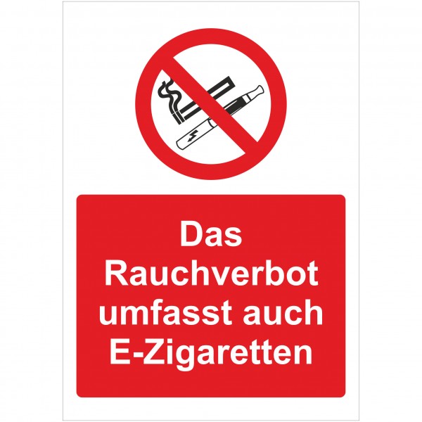 Aufkleber - Schild Rauchverbot E Zigaretten