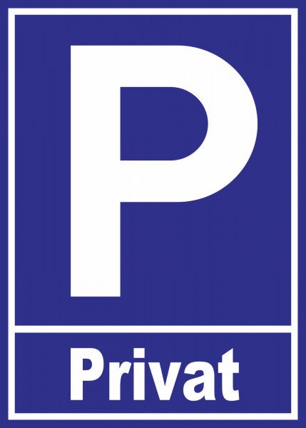 Parkplatzschild - Privat - 21x15 cm
