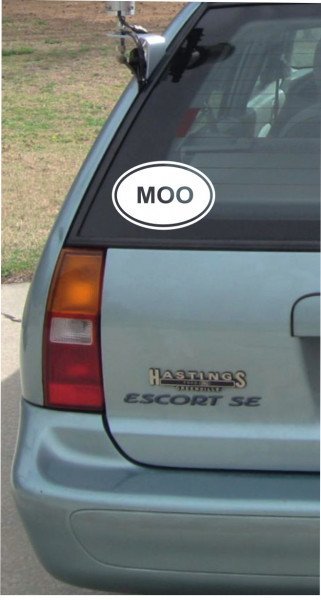 MOO Sticker Cow Farm Animal Love Funny Car Vinyl - 180x120 mm - Aufkleber - Autoaufkleber