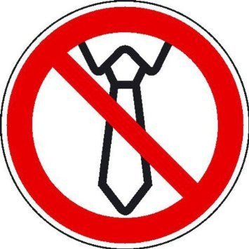 Bedienung mit Krawatte verboten - 10cm DE877