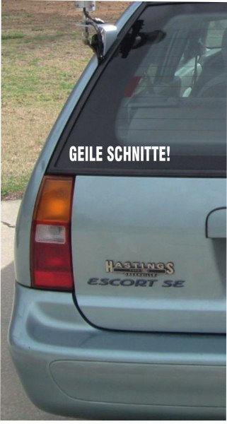 GEILE SCHNITTE! - 200x30mm - Aufkleber - Autoaufkleber