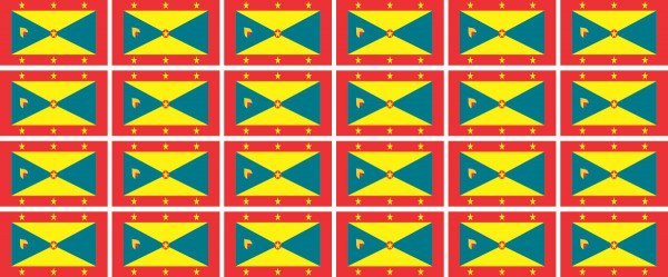 Mini Aufkleber Set - Fahne - Grenada