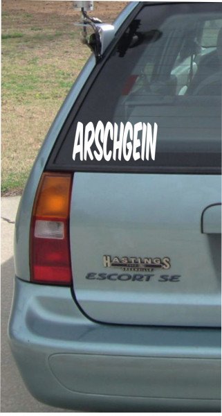 Arschgein - 210X100mm - Aufkleber - Autoaufkleber