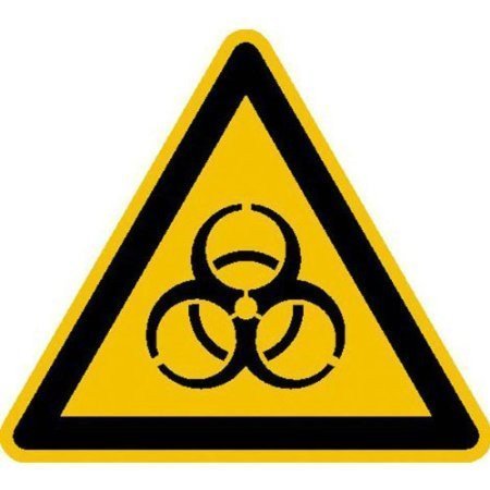 Warnung vor Biogefährdung Warnschild, Büro Sicherheit - 10cm DE409