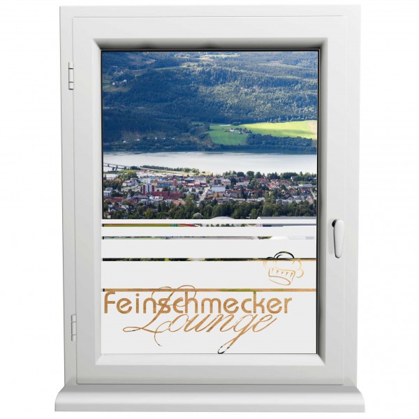 Glasdekorfolie - Feinschmecker Lounge - Sonnenschutz H50Line - Sichtschutzfolie