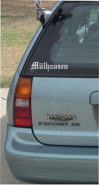 Stadt Mülhausen - 200x50mm - Aufkleber - Autoaufkleber
