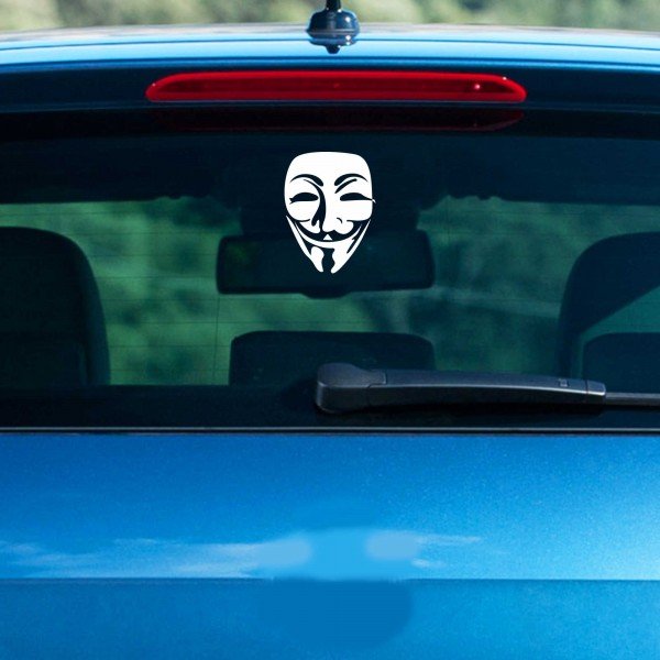 Anonymous Maske - 120x160 mm - Aufkleber - Autoaufkleber