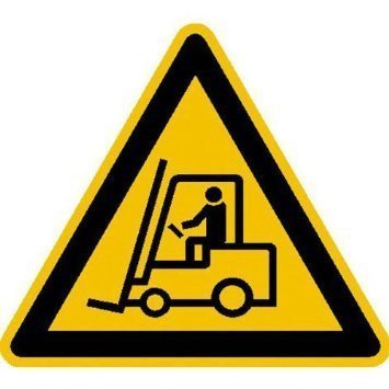Warnung vor Flurförderzeugen Warnschild - 40cm DE821