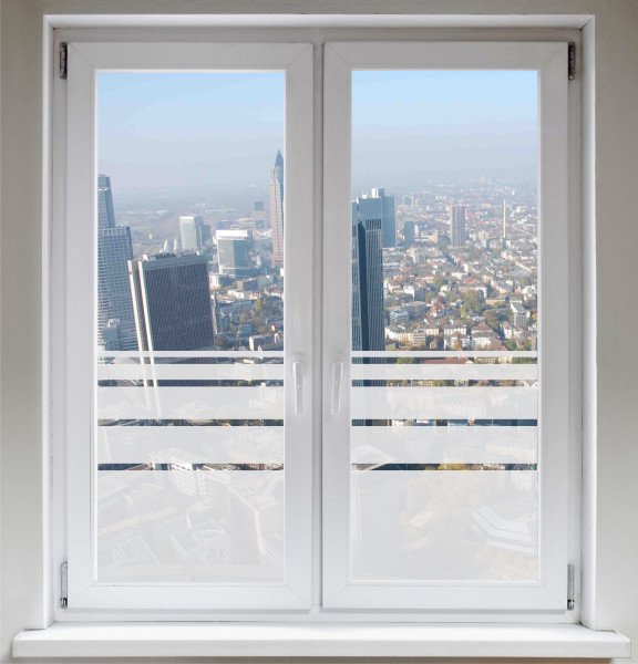 Sichtschutzfolie Glasdekorfolie Fensterfolie Dynamische Streifen satiniert  blickdicht