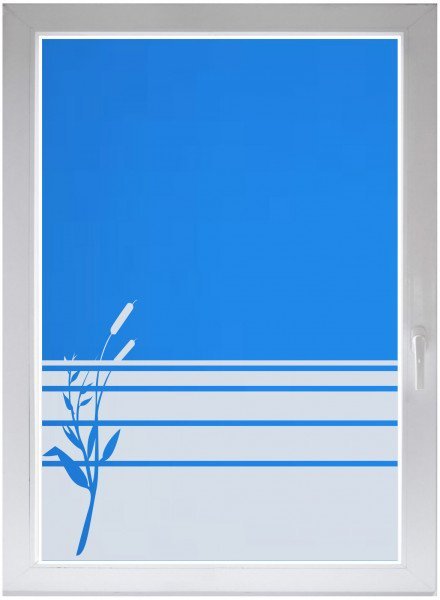 Glasdekorfolie Höhe 50cm - Bambus - für Duschkabine Bad Fensterfolie Dusche Sichtschutzfolie