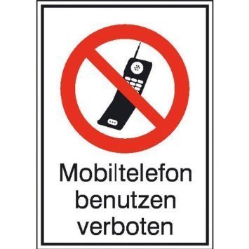 Mobiltelefon verboten - 13,10x18,50cm DE879