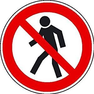 Für Fußgänger verboten Verbotsschild - 20cm DE577
