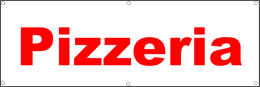 Werbeplane / Gerüstplane - p20 - Pizzeria - Plane - Banner - für Baustelle, Garten, Zaun oder Verans