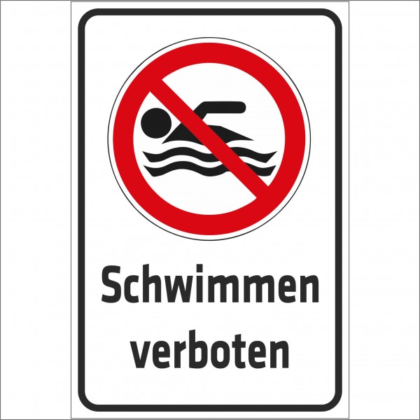 Schild - Verbotsschild - Schwimmen verboten