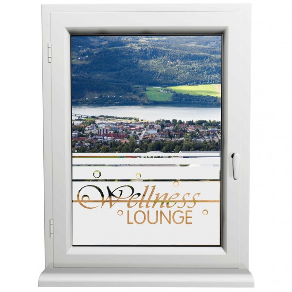 Glasdekorfolie - Wellness Lounge - Sonnenschutz H50Line - Sichtschutzfolie