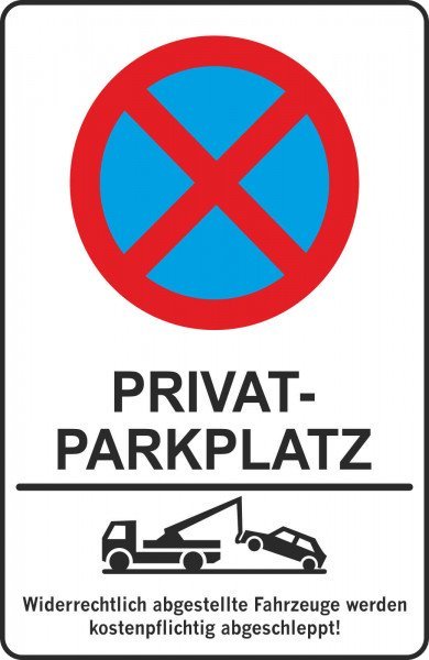 Parkplatzschild - Privat Parkplatz - 200x300 mm
