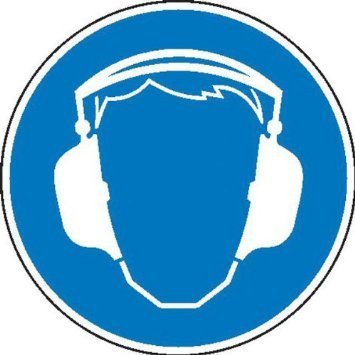 Gehörschutz benutzen Gebotsschild - 10cm DE781