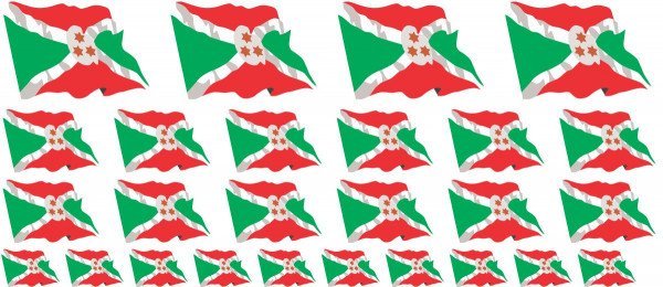 Mini Fahnen / Flaggen Burundi
