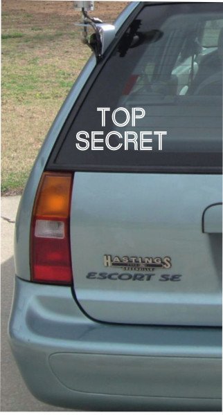 Top Secret - 210x100 mm - Aufkleber - Autoaufkleber