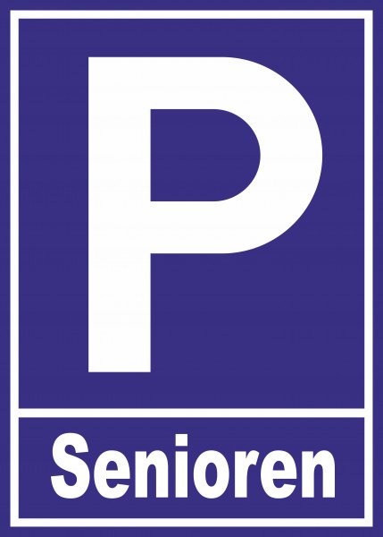 Parkplatzschild - Senioren - 21x15 cm