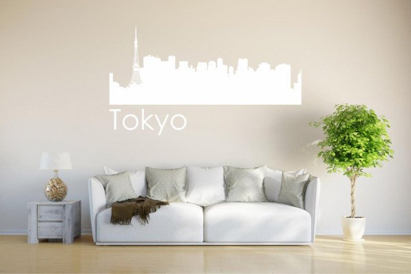 Wandtattoo - w515 Skyline Tokio - Wandaufkleber