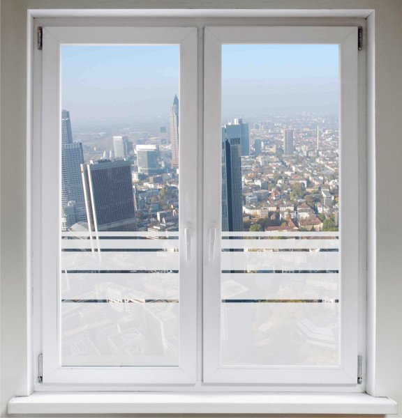 Sichtschutzfolie Fensterfolie Glasdekorfolie Dynamische Streifen satiniert blickdicht