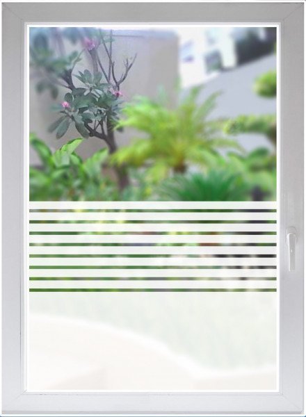 Glasdekorfolie Höhe 50cm - Stripes - für Duschkabine Bad Fensterfolie Dusche Sichtschutzfolie