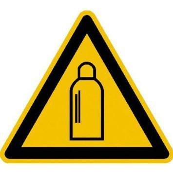 Warnung vor Gasflaschen Warnschild - 40cm DE766