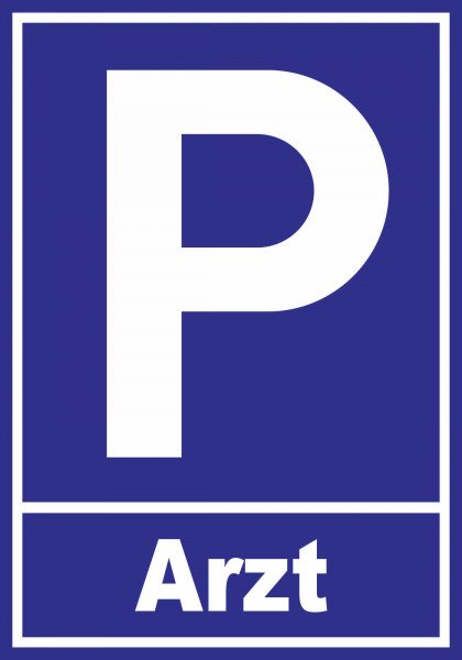 Parkplatzschild - Arzt - 30x21 cm