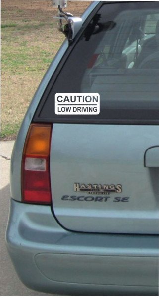 Caution low driving - 210x100mm - Aufkleber - Autoaufkleber